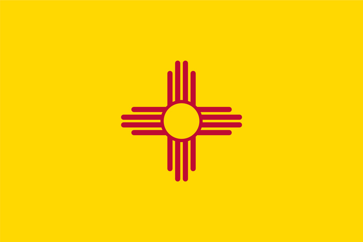 New Mexico state flag. Vector illustration.